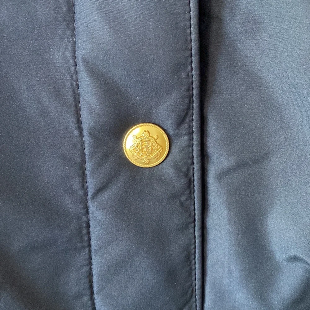 J. Crew Navy Quilted Bomber Jacket with Contrast Collar - Picture 9 of 13